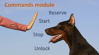 Commands module
Start
Stop
Reserve
Unlock
 