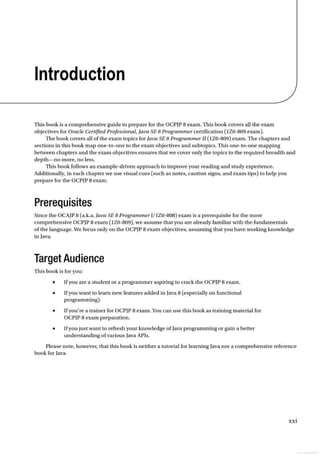 Book Preview: Oracle Certified Professional Java (OCP Java) SE 8 Programmer Exam 1Z0-809