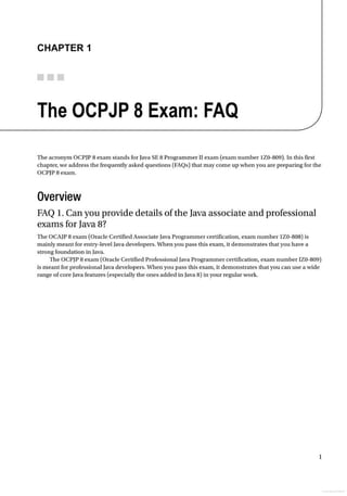 Book Preview: Oracle Certified Professional Java (OCP Java) SE 8 Programmer Exam 1Z0-809