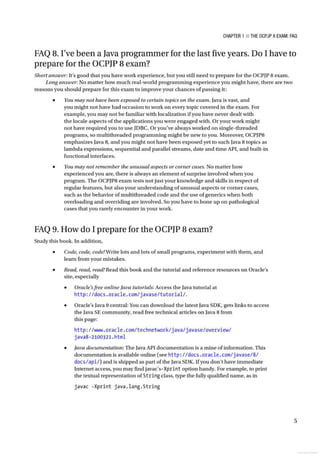 Book Preview: Oracle Certified Professional Java (OCP Java) SE 8 Programmer Exam 1Z0-809