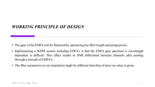 EDFA OPTIMIZING THE EDFA GAIN FOR WDM | PDF