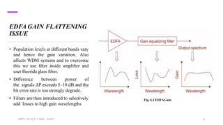 EDFA OPTIMIZING THE EDFA GAIN FOR WDM | PDF