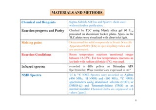 M.Sc. Organic Chemistry Student Project Presentation | PDF