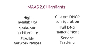 MAAS & Ubuntu Core: OCP Tech Day, Facebook Menlo Park, Aug 30th | PDF