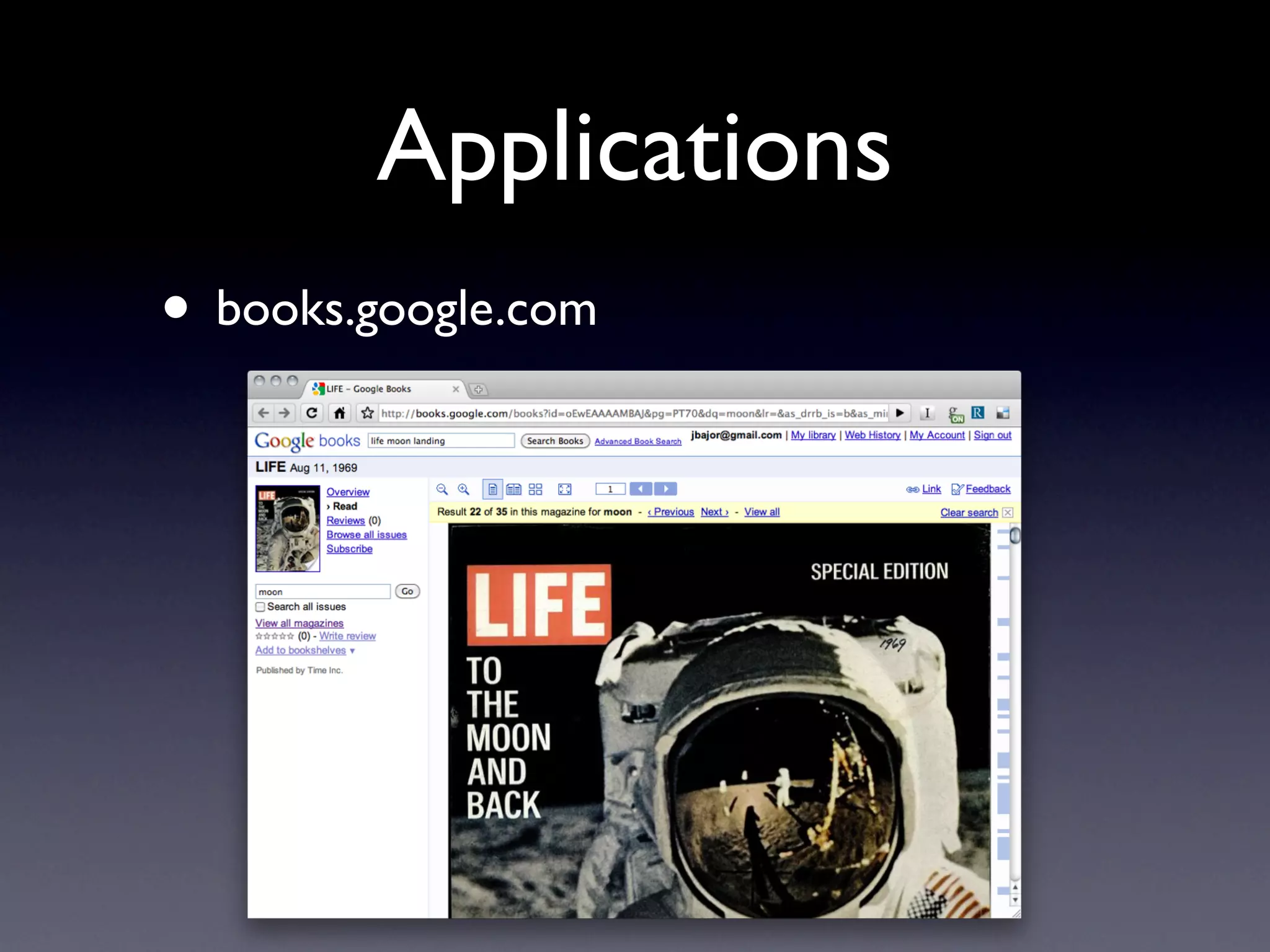 Applications books.google.com