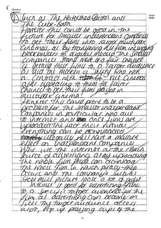 An example answer for Dr Who