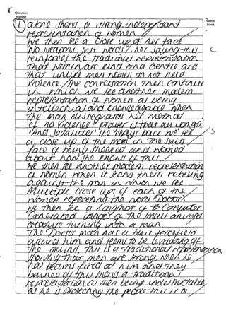 An example answer for Dr Who