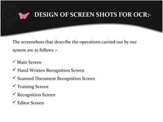 optical character recognition system | PPT