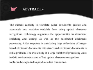 optical character recognition system | PPT
