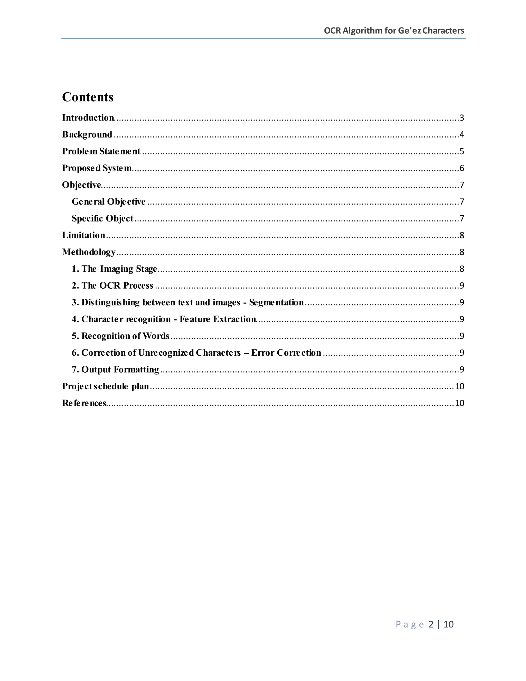 Optical character recognition for Ge'ez characters | PDF