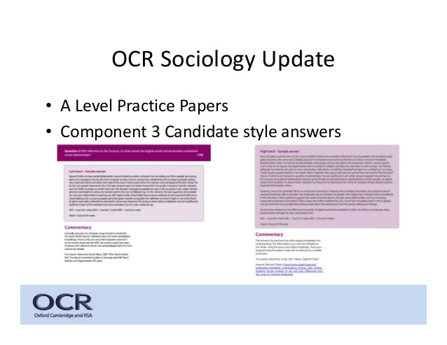 Sociology past papers a level ocr