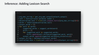 Inference: Adding Lexicon Search
 
