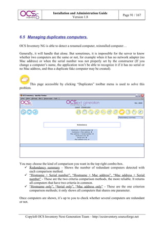 Example Ocs Application O C S Inventory N G Installation And Administration Guide 1 | PDF