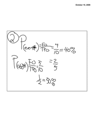 Probability Notes Oct. 10