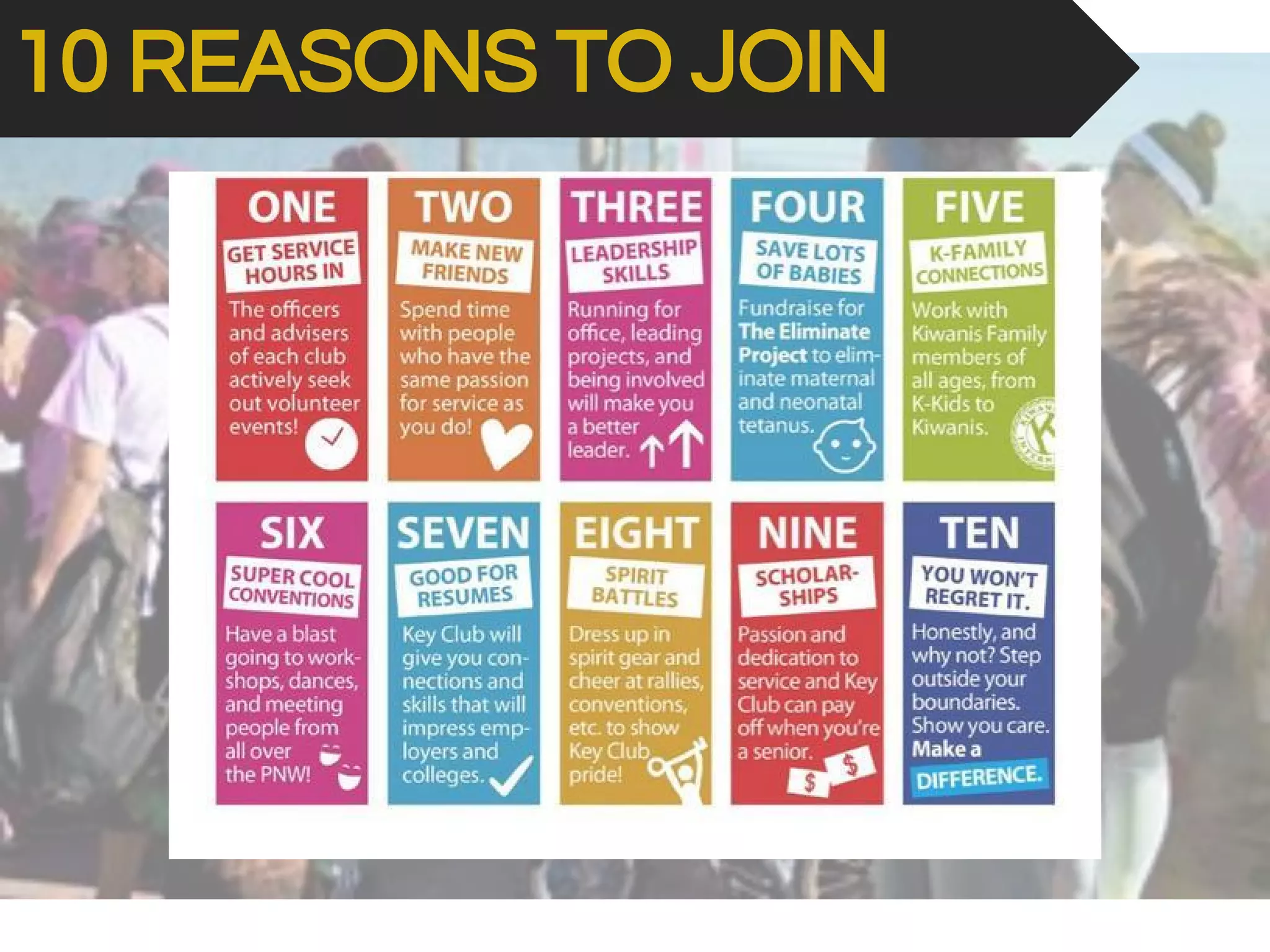 10 REASONS TO JOIN
 