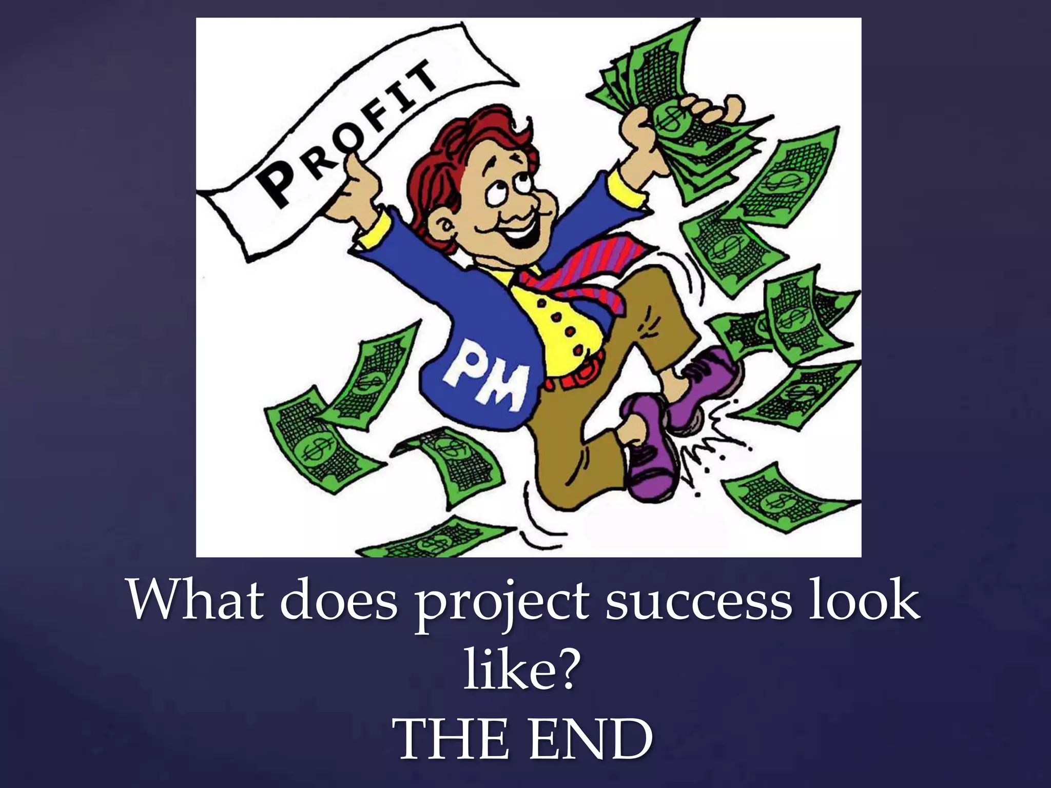 What does project success look
            like?
         THE END
 