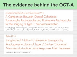 The evidence behind the OCT-A
 