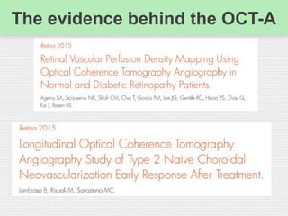 The evidence behind the OCT-A
 