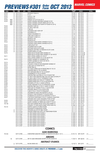 Devil Comics Entertainment October 2013 Customer Order Forms | PDF