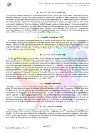 The Role of Five-Year Plans in the development of SSIs | PDF