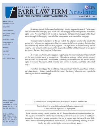 As Interest Rates Rise, So Do Mortgage Foreclosures | PDF