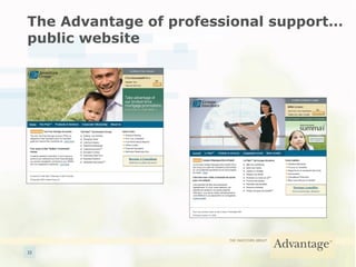 The Advantage of professional support… public website 