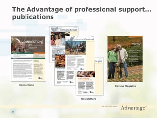The Advantage of professional support… publications Connections Newsletters Review Magazine 