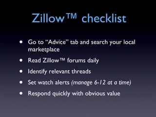 How to generate business on Zillow by Andrew Adams 