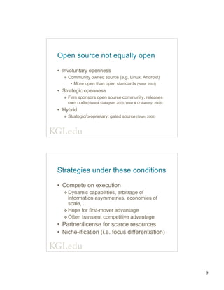 Strategic Openness
