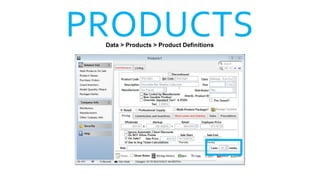PRODUCTSData > Products > Product Definitions
 