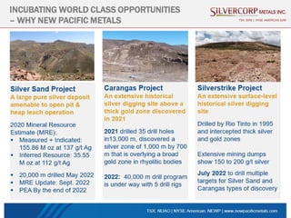 16
INCUBATING WORLD CLASS OPPORTUNITIES
– WHY NEW PACIFIC METALS TSX: SVM | NYSE AMERICAN SVM
 
