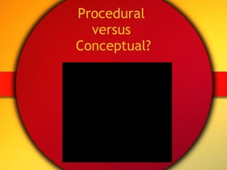 Procedural  versus  Conceptual? 