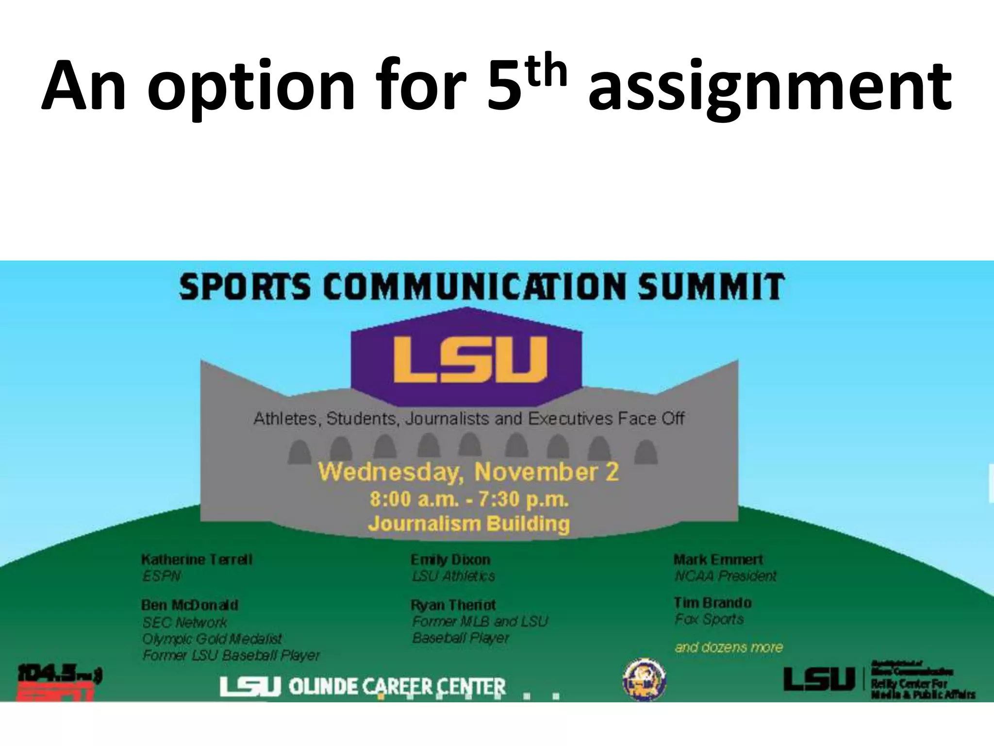 An option for 5th assignment
 