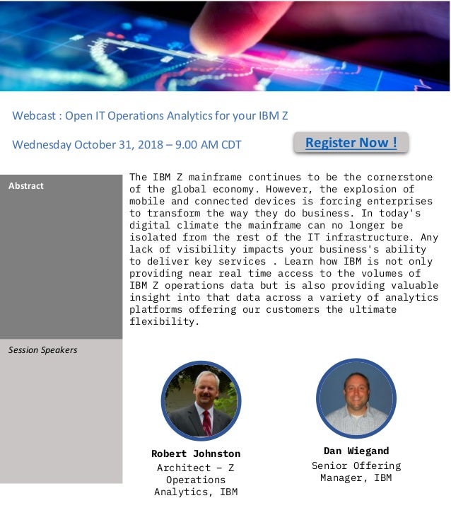 Webcast : Open IT Operations Analytics for your IBM Z