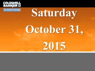 Saturday
October 31,
2015
 