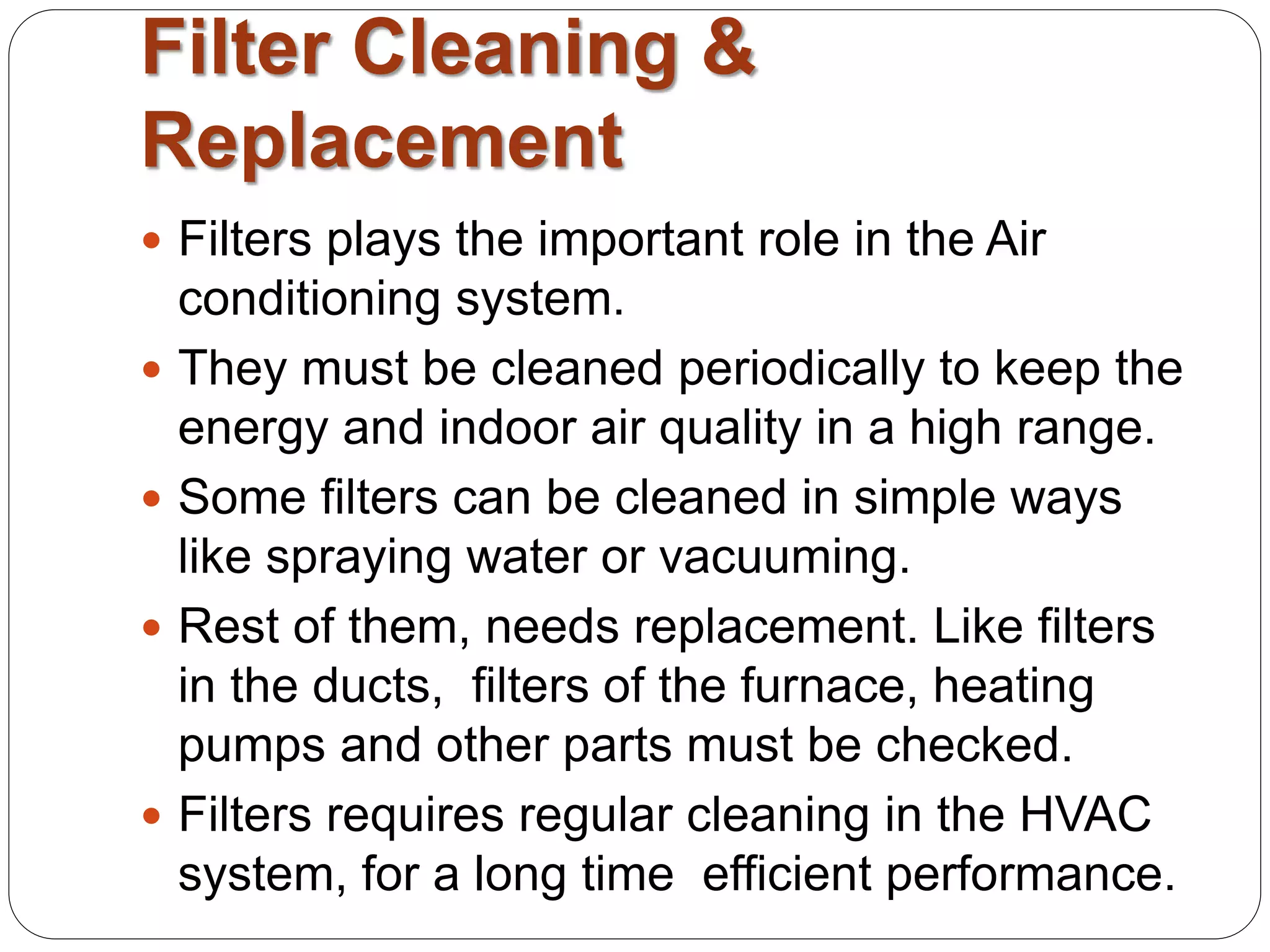 HVAC operation and Maintenance | PPTX