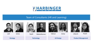 Lalit Suhas MaheshkumarSayali Vibhuti Smita PrachiUtkarsh
Strategy Technology UX Design Product Management
Team of Consultants (HR and Learning)
 