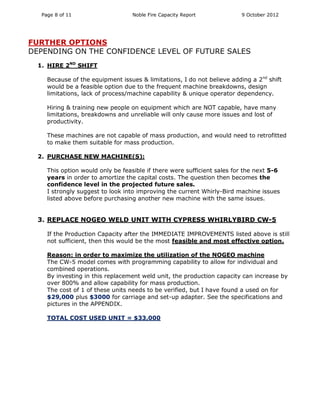 Lean Production Capacity Report | PDF