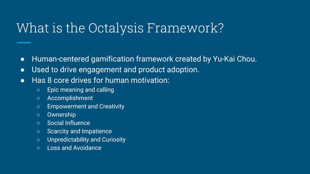 Octalysis Framework | PPT
