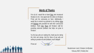 Words of Thanks
First of all, I would like to thank Peter who introduced
Octalysis to me. I also appreciate the videos on ...