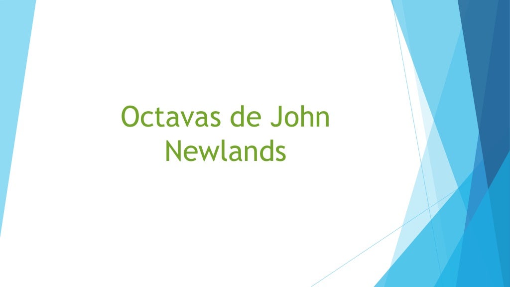 Octavas de john newlands