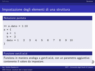 GNU Octave: Strutture dati e I/O | PDF
