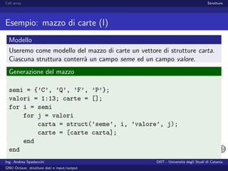 GNU Octave: Strutture dati e I/O | PDF