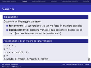 Introduzione a GNU Octave