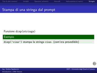 Introduzione a GNU Octave