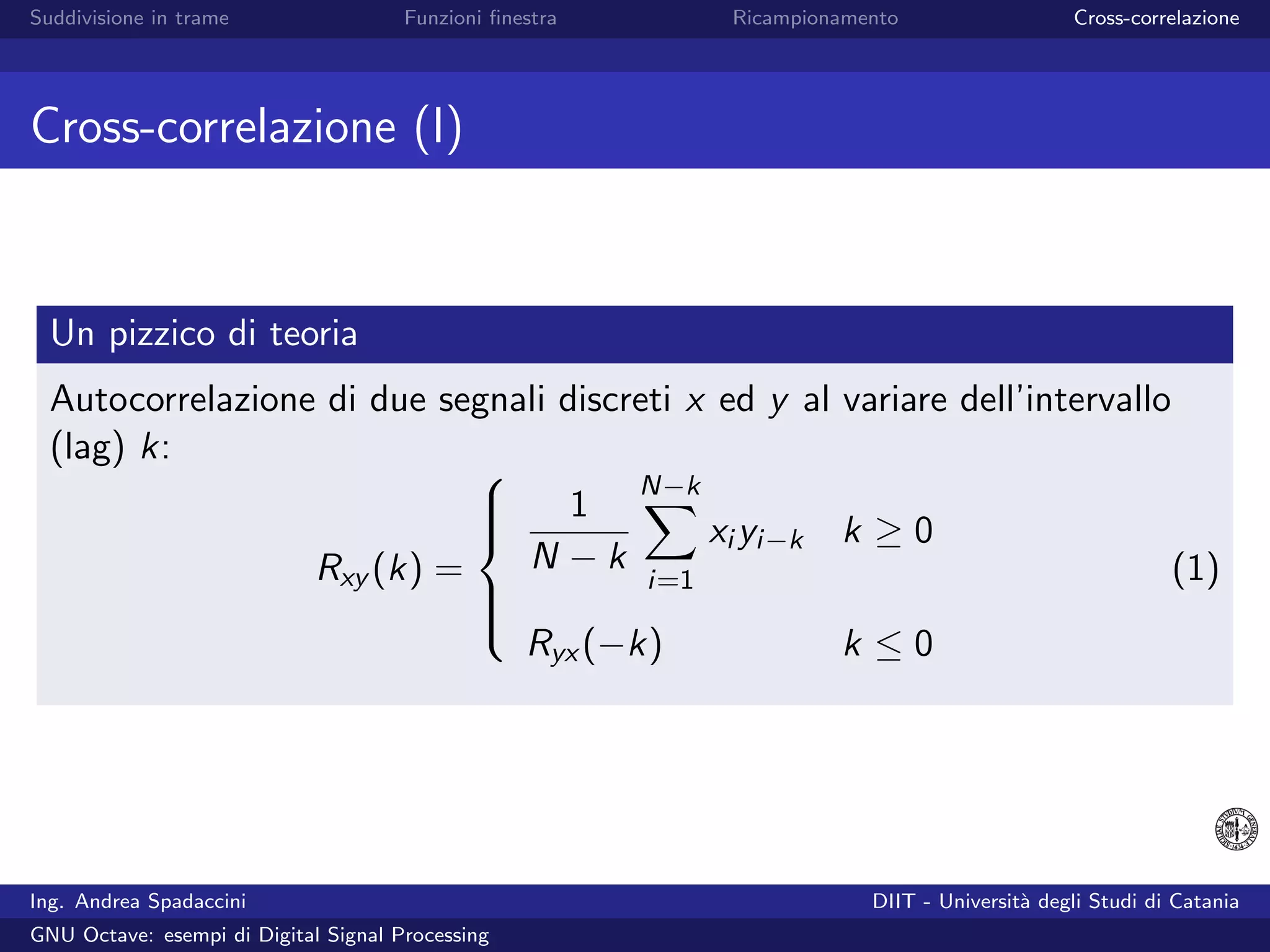 GNU Octave: esempi di Digital Signal Processing