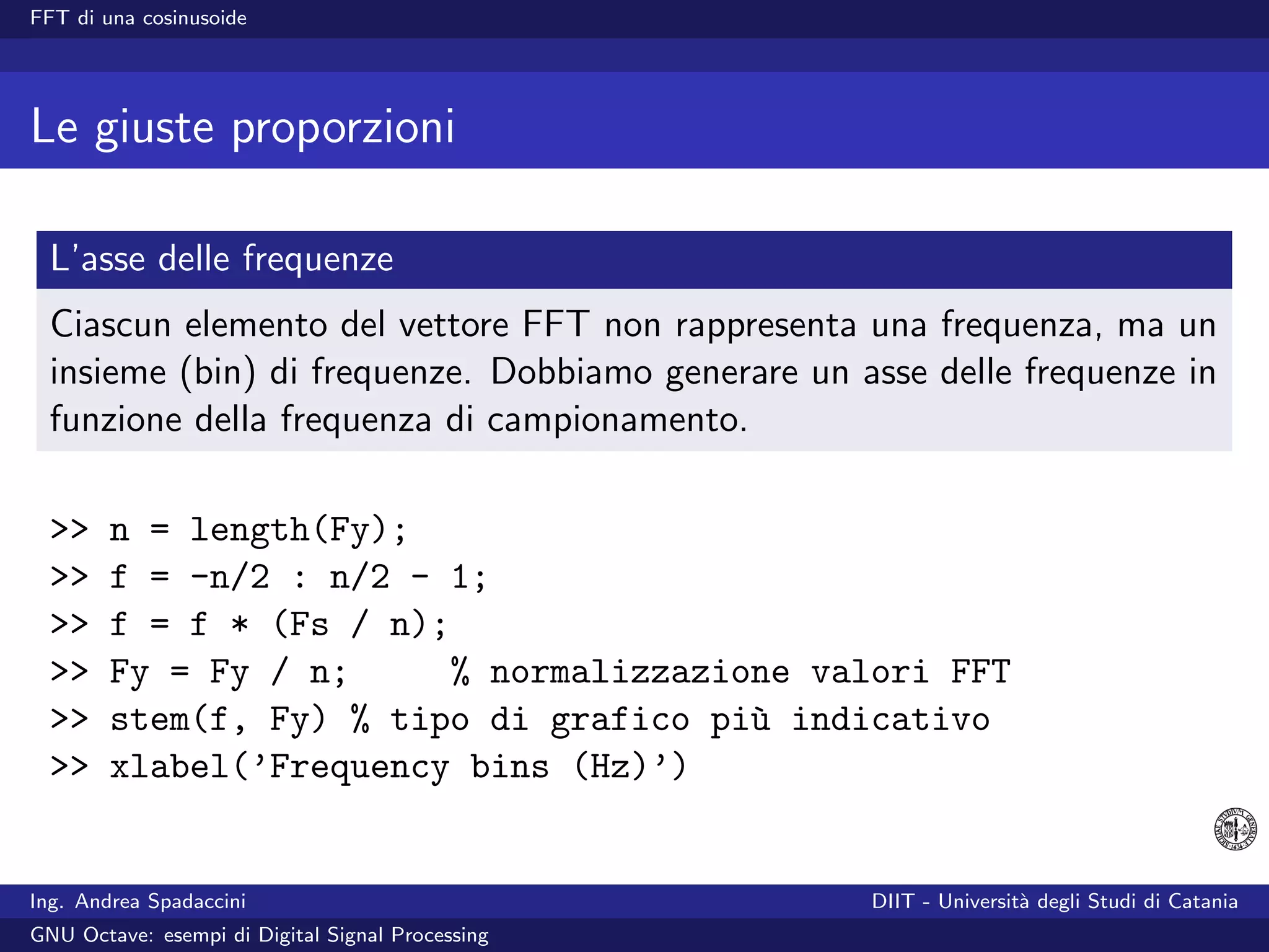 GNU Octave: esempi di Digital Signal Processing