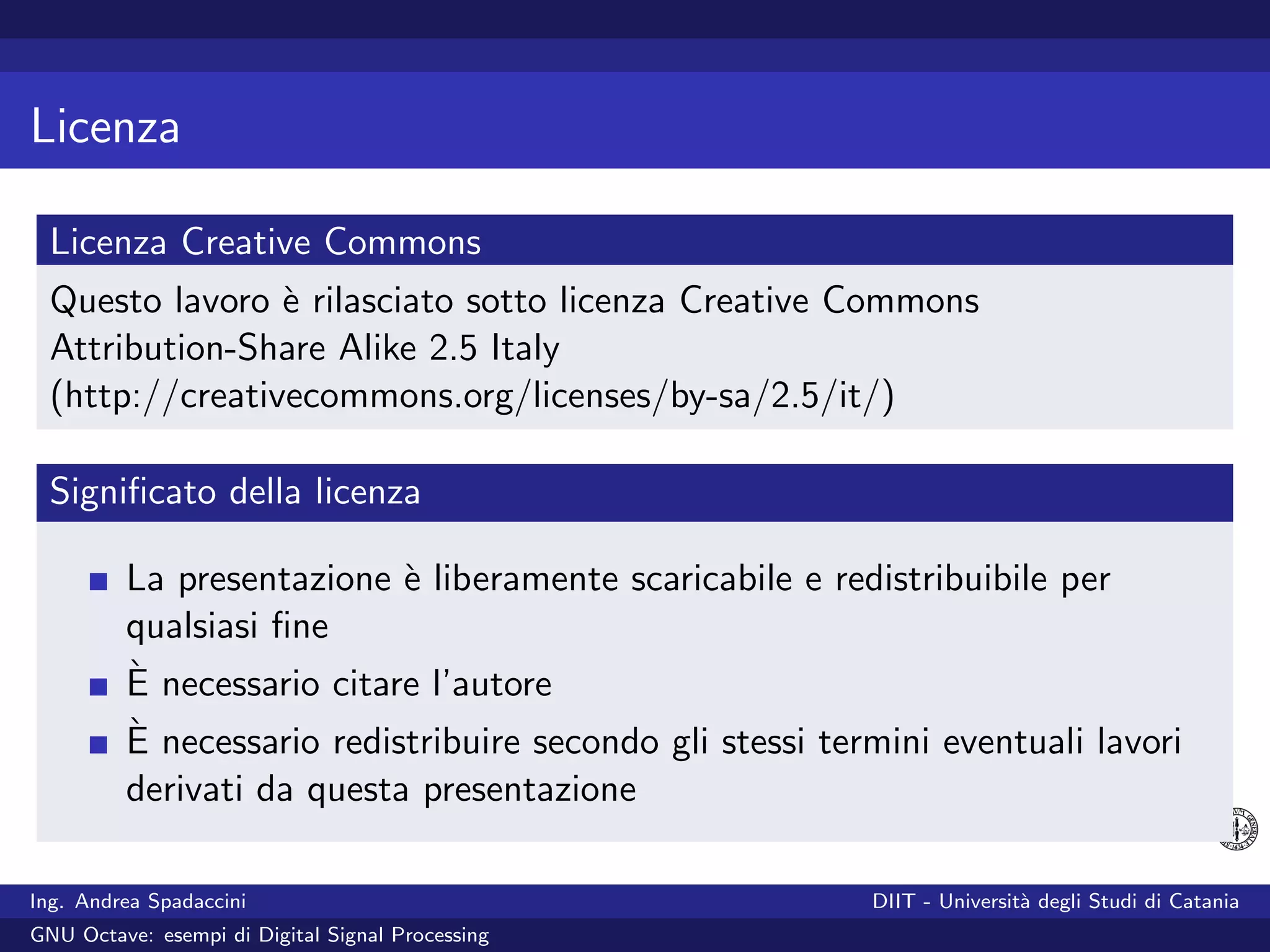 GNU Octave: esempi di Digital Signal Processing