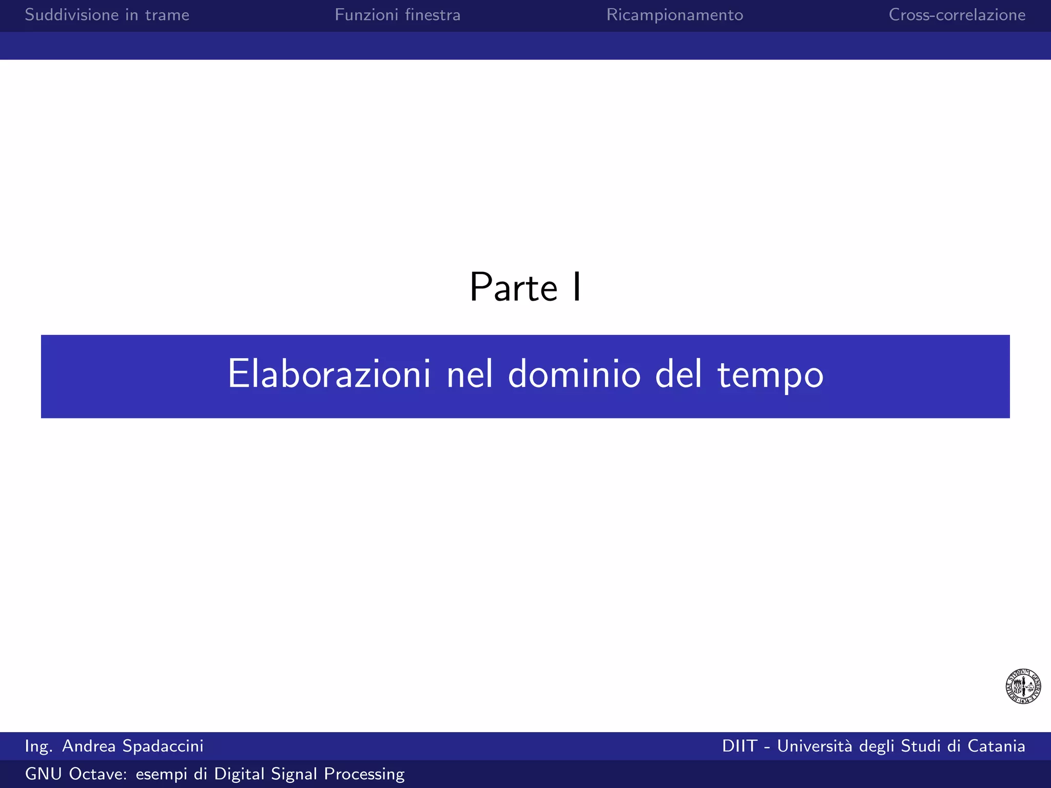 GNU Octave: esempi di Digital Signal Processing