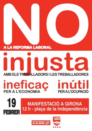 Manifestació 19F Girona
